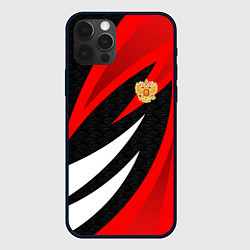 Чехол для iPhone 12 Pro Max Россия - красный спорт, цвет: 3D-черный