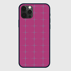 Чехол для iPhone 12 Pro Max Color pink stripes, цвет: 3D-черный