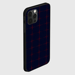 Чехол для iPhone 12 Pro Max Color dark blue red crosses, цвет: 3D-черный — фото 2
