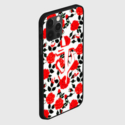 Чехол для iPhone 12 Pro Max Doom розы, цвет: 3D-черный — фото 2