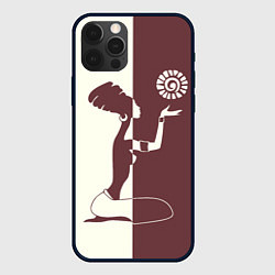 Чехол для iPhone 12 Pro Max Силуэт африканки, цвет: 3D-черный