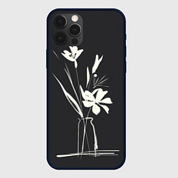 Чехол для iPhone 12 Pro Max Ваза с цветами, цвет: 3D-черный