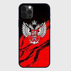Чехол для iPhone 12 Pro Max Федерация бокса России - красный, цвет: 3D-черный