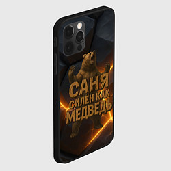 Чехол для iPhone 12 Pro Max Саня силен как медведь, цвет: 3D-черный — фото 2