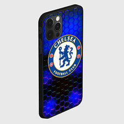Чехол для iPhone 12 Pro Max Chelsea соты неоновые, цвет: 3D-черный — фото 2