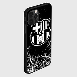 Чехол для iPhone 12 Pro Max Barcelona деревья белые ночь, цвет: 3D-черный — фото 2