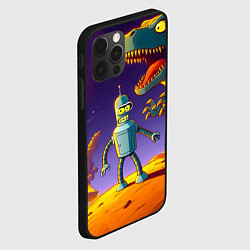 Чехол для iPhone 12 Pro Max Бендер на сказочной планете динозавров, цвет: 3D-черный — фото 2