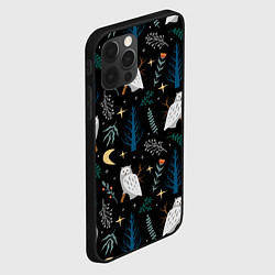 Чехол для iPhone 12 Pro Max Сова в зимнем лесу, цвет: 3D-черный — фото 2