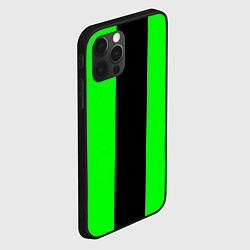 Чехол для iPhone 12 Pro Max Color black green, цвет: 3D-черный — фото 2