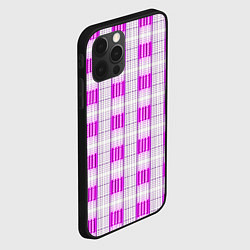 Чехол для iPhone 12 Pro Max Color pink and white, цвет: 3D-черный — фото 2