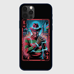Чехол для iPhone 12 Pro Max Кибер Фредди Крюгер в Неоновом городе, цвет: 3D-черный