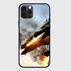 Чехол для iPhone 12 Pro Max Огненный Змей Горыныч, цвет: 3D-черный