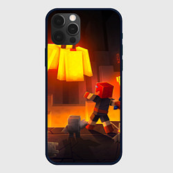 Чехол для iPhone 12 Pro Max Майнкрафт - рейд босс, цвет: 3D-черный