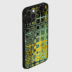 Чехол для iPhone 12 Pro Max Абстрактная зелено-черная текстура, цвет: 3D-черный — фото 2