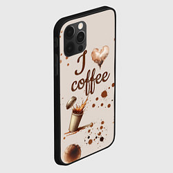 Чехол для iPhone 12 Pro Max Пятна кофе часть дизайна - можно проливать, цвет: 3D-черный — фото 2