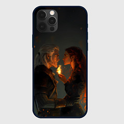 Чехол для iPhone 12 Pro Max Ведьмак и огненная Трисс, цвет: 3D-черный