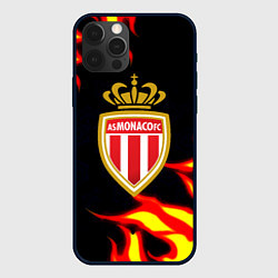 Чехол для iPhone 12 Pro Max Монако огненный фон текстура, цвет: 3D-черный