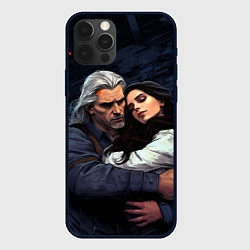 Чехол для iPhone 12 Pro Max Йеннифэр и Геральт, цвет: 3D-черный