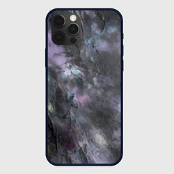 Чехол для iPhone 12 Pro Max Абстракция - dark blue oil painting, цвет: 3D-черный