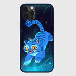 Чехол для iPhone 12 Pro Max Blue tiger and a six eyed magpie, цвет: 3D-черный