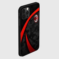 Чехол для iPhone 12 Pro Max Камуфляж - ФК Милан, цвет: 3D-черный — фото 2