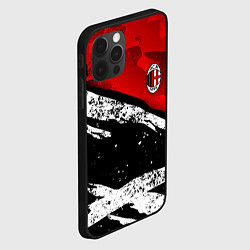 Чехол для iPhone 12 Pro Max ФК Милан - потертости, цвет: 3D-черный — фото 2