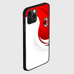 Чехол для iPhone 12 Pro Max ФК Милан - белый и красный, цвет: 3D-черный — фото 2