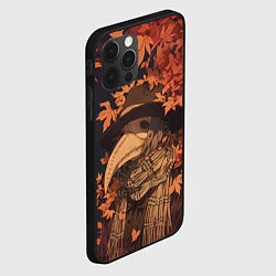Чехол для iPhone 12 Pro Max Чумной доктор в осенней листве, цвет: 3D-черный — фото 2