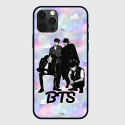 Чехол для iPhone 12 Pro Max BTS черно-белый стиль, цвет: 3D-черный