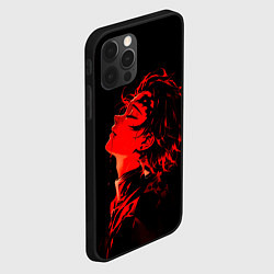 Чехол для iPhone 12 Pro Max Клинок, рассекающий демонов Танджиро и иероглифы, цвет: 3D-черный — фото 2