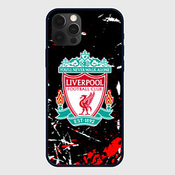 Чехол для iPhone 12 Pro Max Liverpool штрихи красок, цвет: 3D-черный