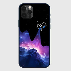 Чехол для iPhone 12 Pro Max Потеки космической краски, цвет: 3D-черный