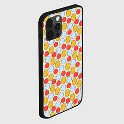 Чехол для iPhone 12 Pro Max Красные, голубые и желтые пузыри, цвет: 3D-черный — фото 2