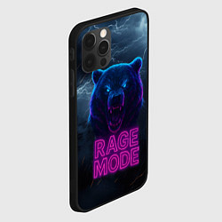 Чехол для iPhone 12 Pro Max Rage mode злой медведь, цвет: 3D-черный — фото 2