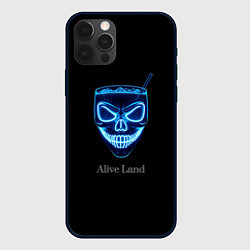 Чехол для iPhone 12 Pro Max Neon skull cocktail, цвет: 3D-черный