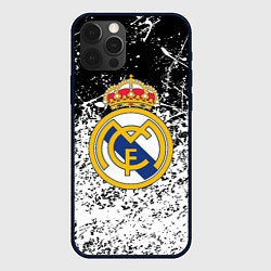 Чехол для iPhone 12 Pro Max Реал Мадрид краски, цвет: 3D-черный