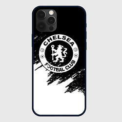 Чехол для iPhone 12 Pro Max Чели белые краски текстура, цвет: 3D-черный