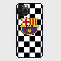 Чехол для iPhone 12 Pro Max Barcelona клетка, цвет: 3D-черный