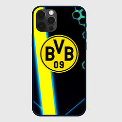 Чехол для iPhone 12 Pro Max Borussia соты броня, цвет: 3D-черный