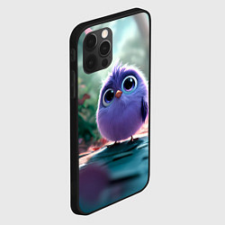 Чехол для iPhone 12 Pro Max Круглый удивленный птенец, цвет: 3D-черный — фото 2