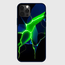 Чехол для iPhone 12 Pro Max Neon green glow, цвет: 3D-черный
