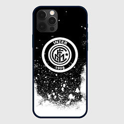 Чехол для iPhone 12 Pro Max Inter белый всплеск краско, цвет: 3D-черный