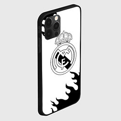 Чехол для iPhone 12 Pro Max Реал Мадрид черный огонь, цвет: 3D-черный — фото 2
