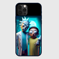 Чехол для iPhone 12 Pro Max Rick with Morty - halloween night, цвет: 3D-черный