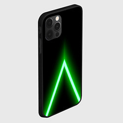 Чехол для iPhone 12 Pro Max Color neon green, цвет: 3D-черный — фото 2