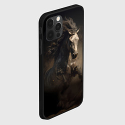 Чехол для iPhone 12 Pro Max Конь в динамике, цвет: 3D-черный — фото 2
