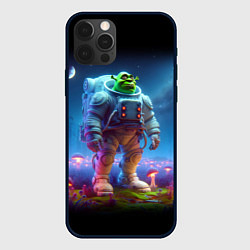 Чехол iPhone 12 Pro Max Шрек бравый космонавт - неоновое свечение