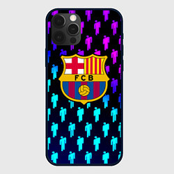 Чехол для iPhone 12 Pro Max Barcelona люди градиент неон, цвет: 3D-черный