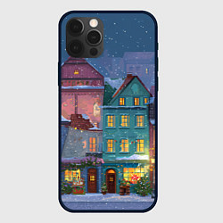 Чехол для iPhone 12 Pro Max Новогодний дворик, цвет: 3D-черный