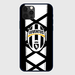 Чехол для iPhone 12 Pro Max Ювентус геометрия полосы линии, цвет: 3D-черный